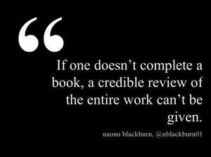 Naomi Blackburn DNF quote