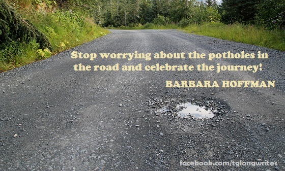 "Stop worrying about the potholes in the road and celebrate the journey." Barbara Hoffman