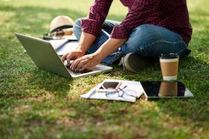 Mindfulness - writing outdoors