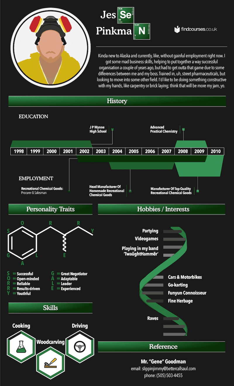 Jesse Pinkman - Fictional CV